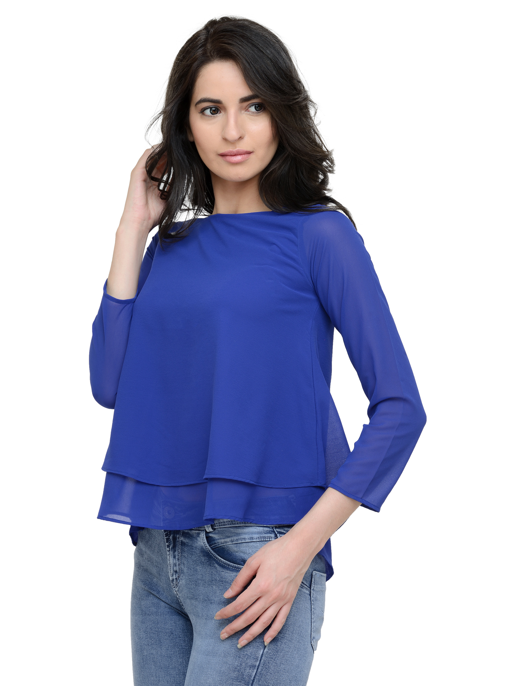 ROYAL BLUE REGULAR LAYERED TOP